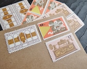 Retro Entertainment II .. Vintage UNused Postage Stamps .. to post 5 letters