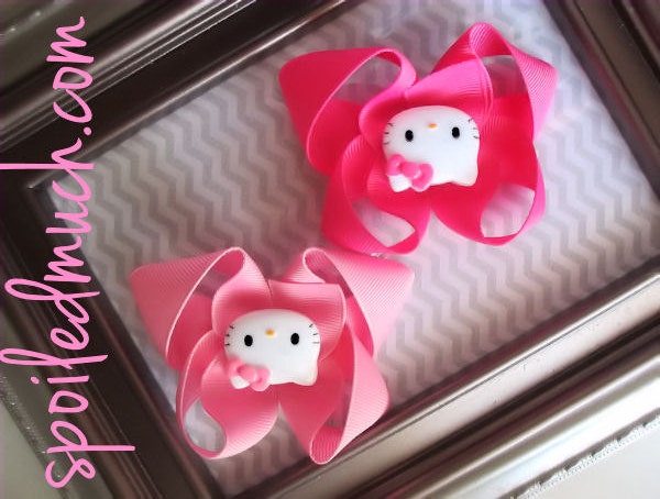 Kitty In Pink or Hot Pink Boutique Bow