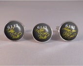 Father of the Bride Cuff Links/Tie Tack Set -Today a bride - Always your little girl- Silver/Antique Bronze Finish - Custom Colors Available