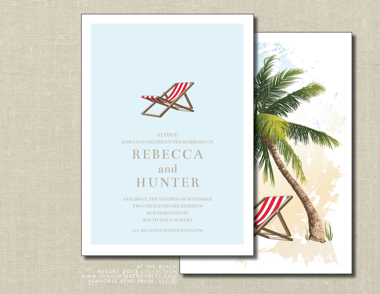 At The Beach Save The Date - Resort Collection