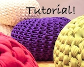 Super Chuky Knit Pouf Pattern - Downloadable PDF TUTORIAL