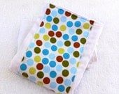 SALE Dots Burp Cloth - Blue, Green, & Brown