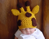 Giraffe Beanie Hat, Newborn Hat, Photo Prop