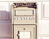 Letter box, mail box, love letters, post cards, packages, post office, vintage, antique, print, pastel, fine art photograph 8"x10"