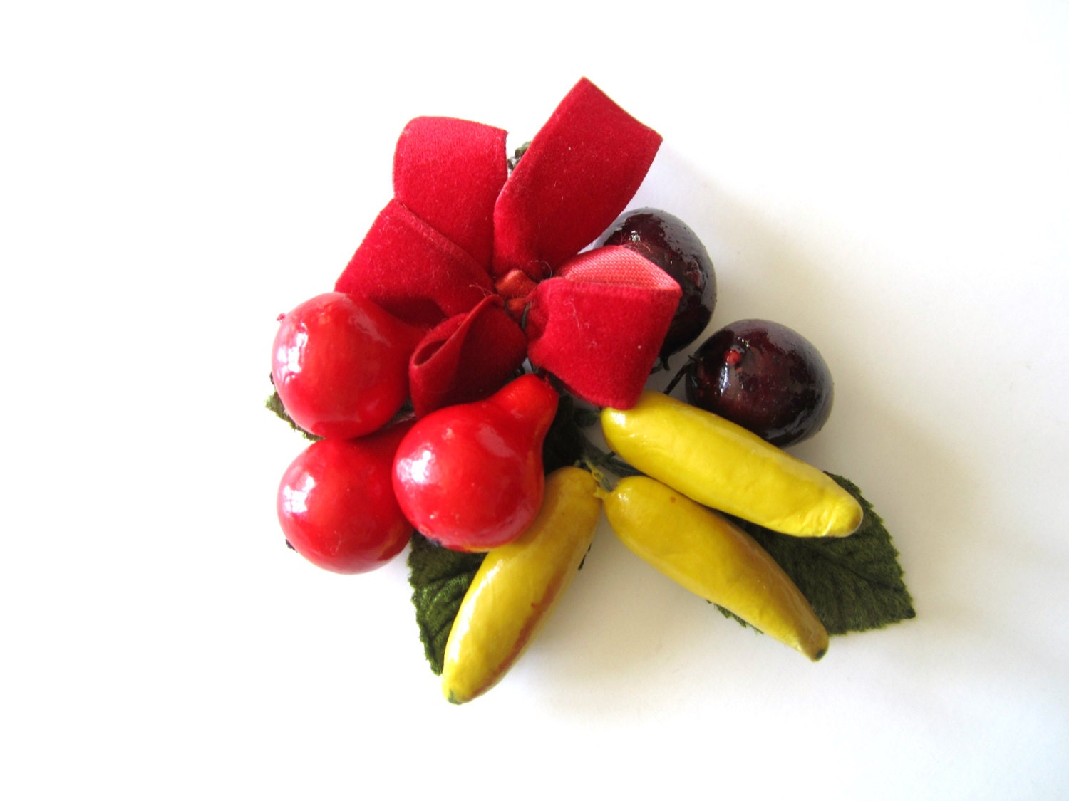 Vintage Corsage Lacquered Fruit Spray