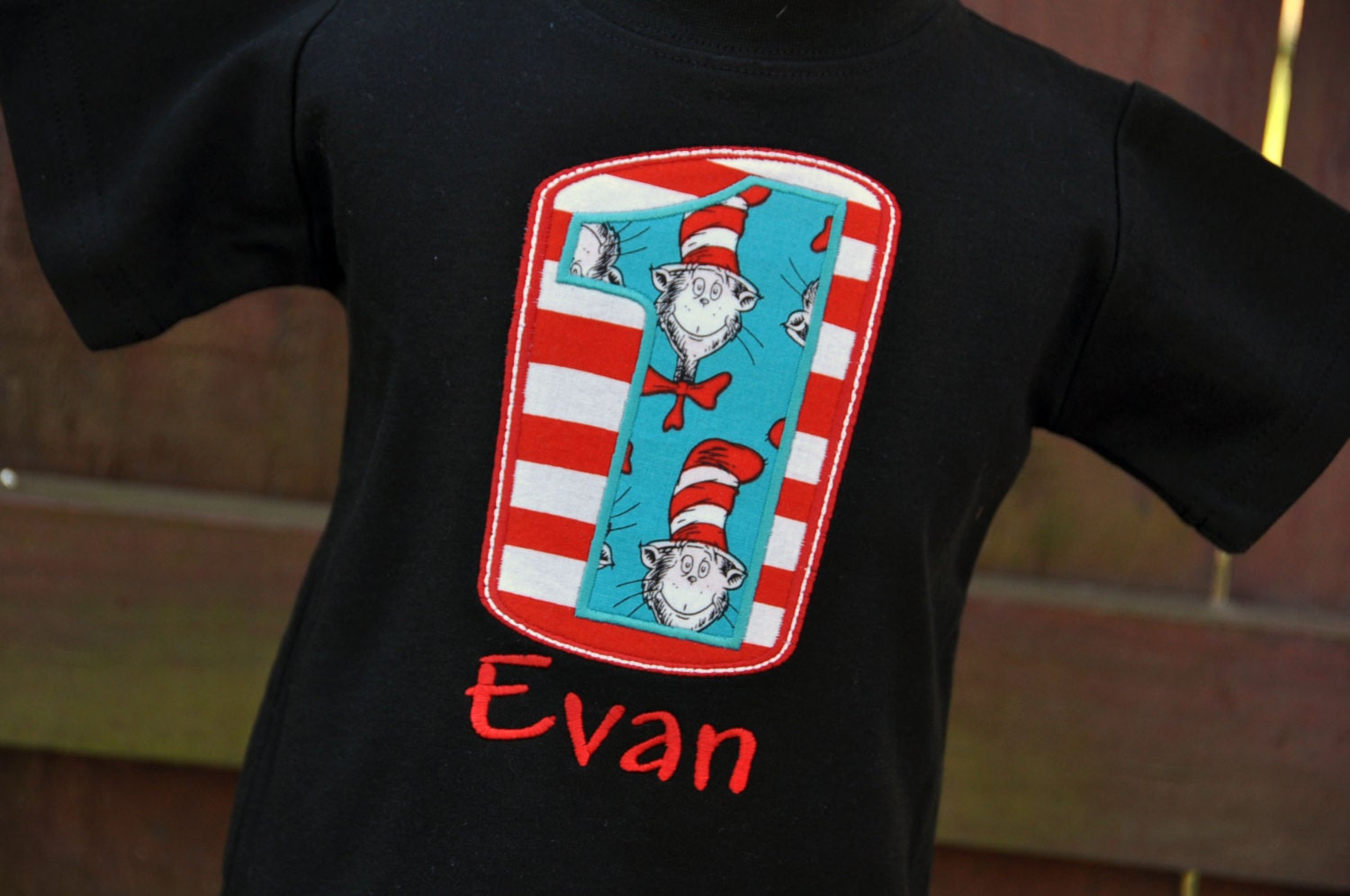 Personalized Cat in the Hat Birthday Shirt