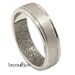 Sterling Silver Custom Fingerprint Wedding or Commitment Band with Hand Carved Rims and Flat Matte Center