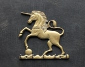 It's Magical - Vintage Brass Unicorn - Vintage Home Decor - Key Holder - Jewelry Display - Necklace Holder - Gold - Fantasy - Mythical