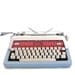 Type a Love Letter - Vintage Royal Futura 800 Typewriter - Eames Era - Mid Century - 3 Tone - Blue - Pink - Spring - Office