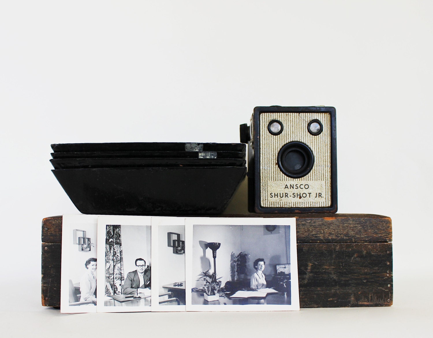 Developing - Vintage Film Developing Trays Made in France - Photography - Supplies - Dark Room - Black