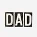 Dad - Vintage Metal Letter Tiles - Supplies - Letters - Black and White - Industrial - Summer - Father's Day - Men - Altered Art - Findings