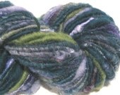 handspun corespun art yarn Nighttime Harvest 54 yards merino wool with sparkle, silk, mohair locks knitting supplies crochet supplies
