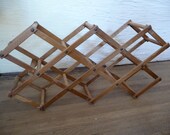 Vintage Wine Rack Wooden Wine Rack Bottle Storage Accordian Wine Rack Kitchen Storage Towel Holder Unique Home Decor