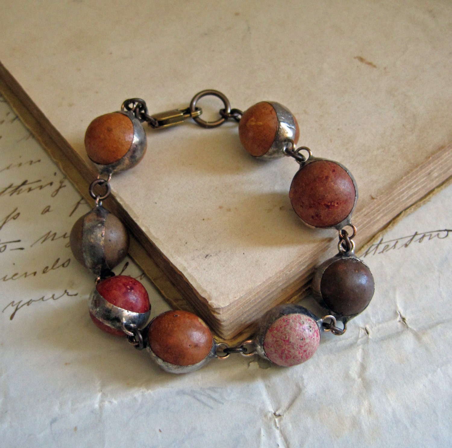 Rustic View Clay Marble Bracelet