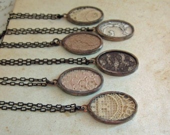 Vintage Wedding Lace Necklace Collection Bridesmaids Jewelry Mini Pendant