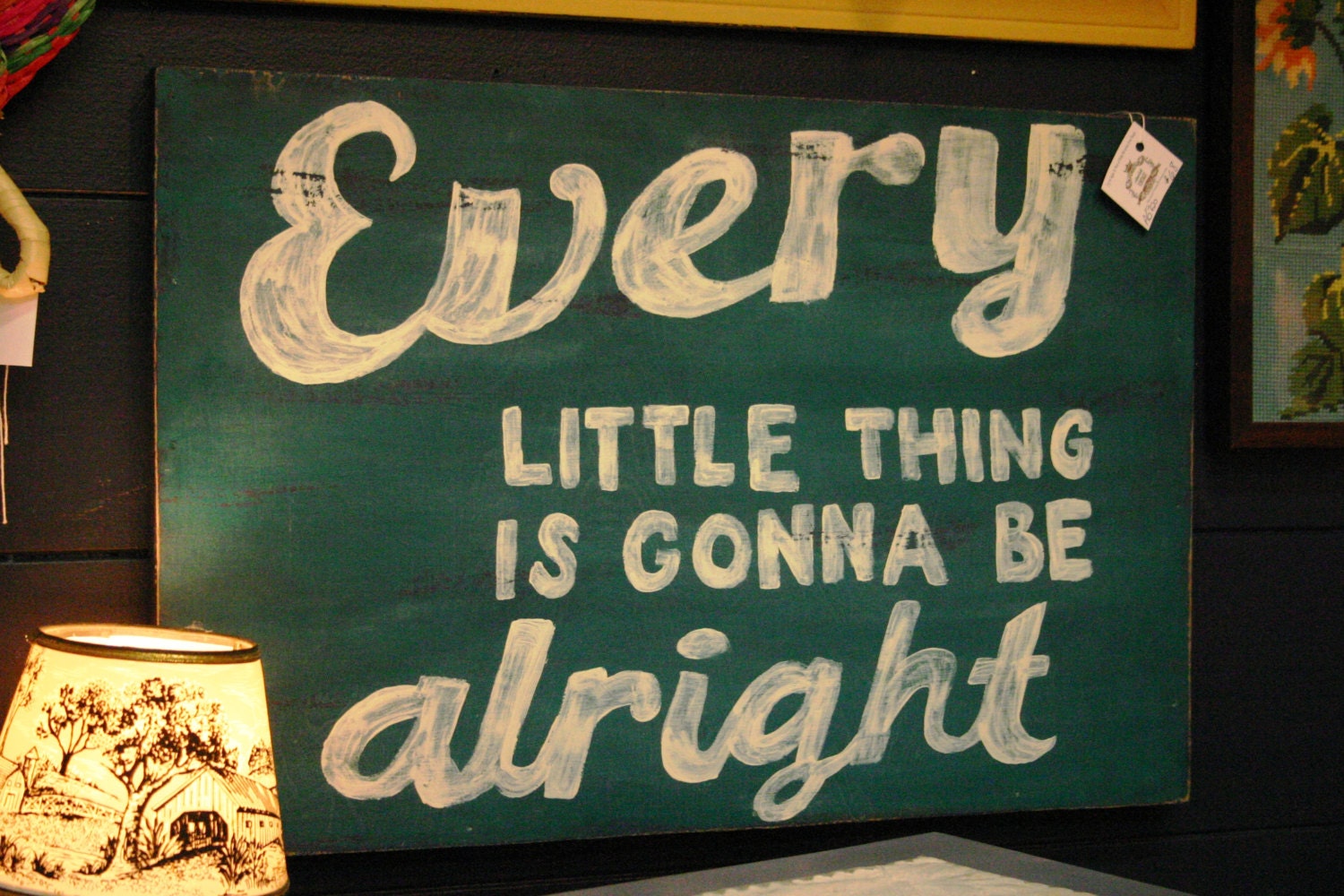 Handpainted Distressed Absolute Vintage Milk Paint Sign 18x24
