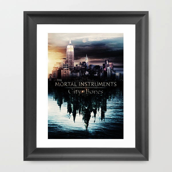 City of Bones (Mortal Instruments): 5x7, Mixed Media, Home Decor Wall Art, Fine Art