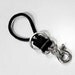 Black Braided Leather Key Ring Key Chain Key Holder Key Fob