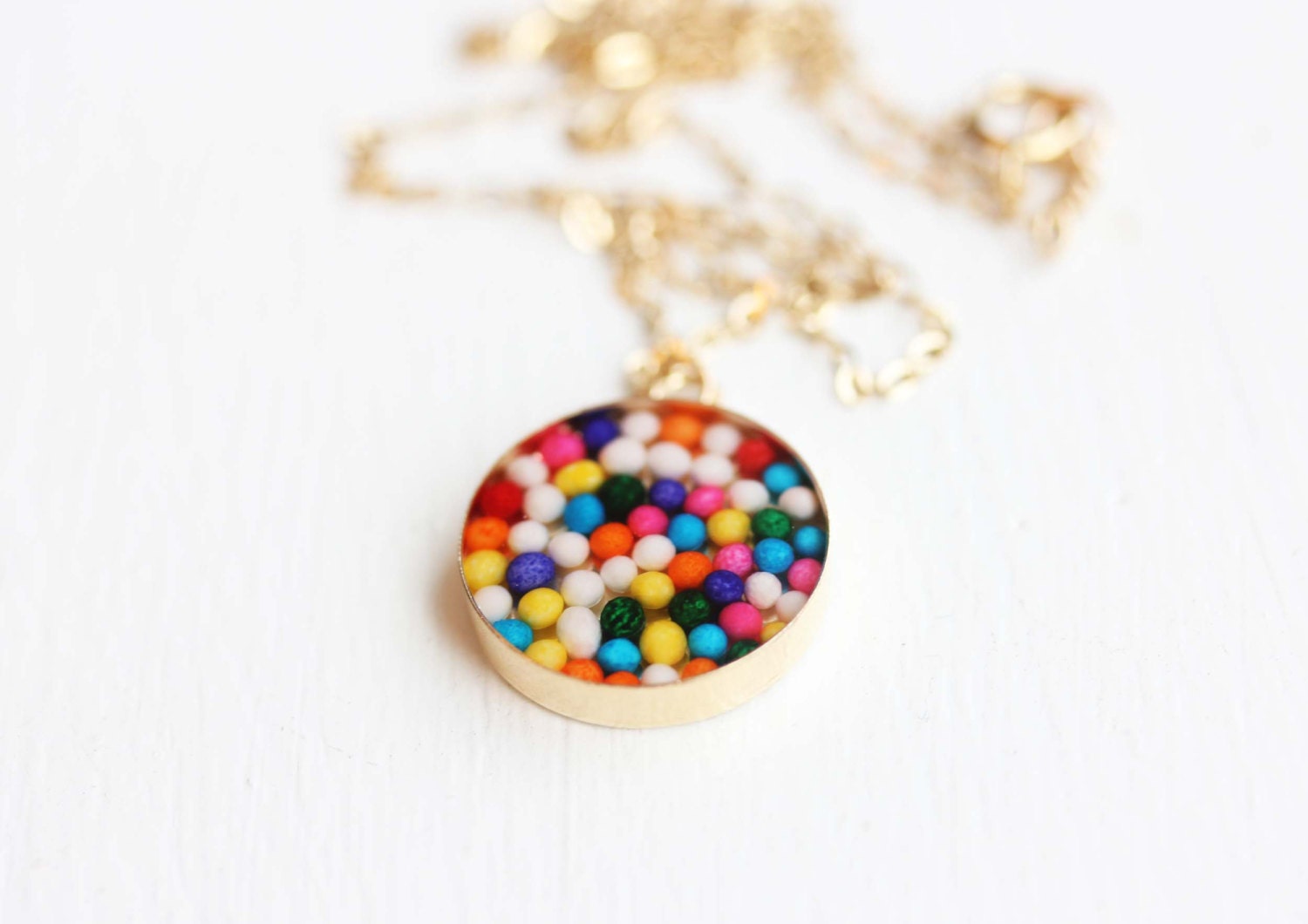 Gold Resin Candy Necklace