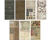 Tim Holtz Crowded Attic Salvage Stickers, Vintage styled card stock stickers - Idea-ology