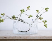 Vintage Arabia Finland Flora Glass Bowl / Mid Century Glassware / NOS
