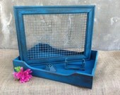 Upcycled - Vintage - Tantalizing Turquoise - Desk Accessory - Office Collection - Funky BOHO Rustic Farmhouse CHIC