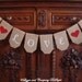 VaLeNTiNe BuRLaP BaNNeR - BuRLaP WeDDinG BaNNeR - LOVE Banner - Damask & Heart Burlap Banner - Choose Your Color - 8 Pennants