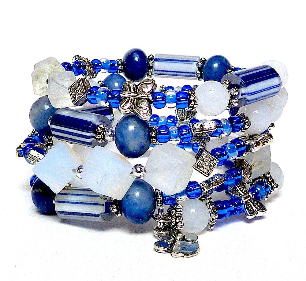Coil Beaded Bracelet MERRY MONARCH Beading Divas Fundraiser