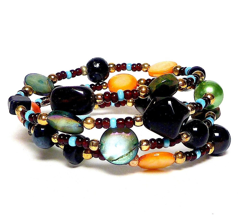 Coil Beaded Bracelet  SUSAN Beading Divas Fundraiser