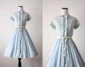 1950's dress - bow and ruffle summer dress