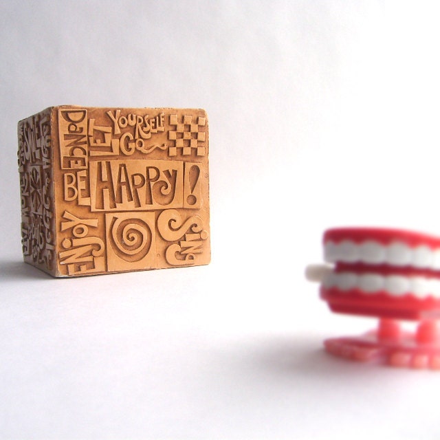 Happy Day Paperweight Block