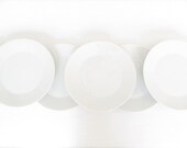 White China Dinner Plates Set of Seven