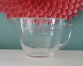 Vintage Clear Glass Fire King Liquid 8 Cup or 2 Quart Measure