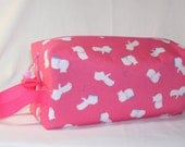 Happy Hippos on Pink Project Bag