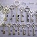 30% SALE Skeleton Key, Bridesmaids Thank You Gifts, Ask Bridal Party, Wedding party Necklace. FREE Personalized Notecards Jewelry box.