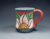 Red and Smoky Blue Mug
