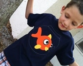 Goldfish Bowl Boys Applique Tshirt Shirt