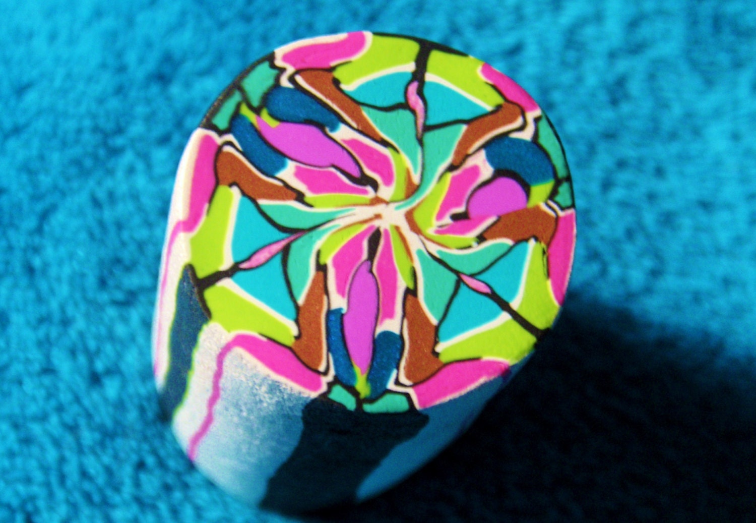 RAW Polymer Clay Cane - Large Round Handmade - Tropical Spring Fling - Make Clay Jewelry, Art Beads, and More