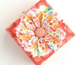 Handmade Paper Flower Decorated Origami Gift Box