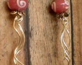 Lady Jellyfish Earrings silver and pink