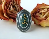 A Deep Forest Walk - Ocean Jasper Sterling Silver Ring