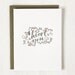 I Heart You Letterpress Card Gray. Single
