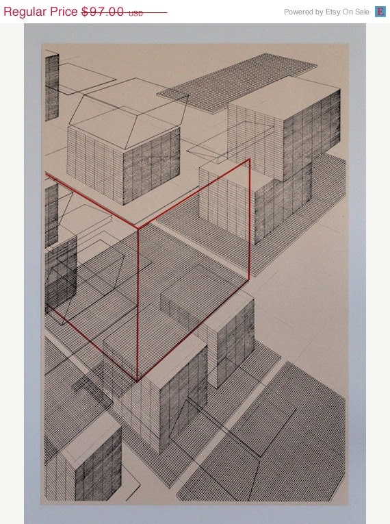 Grid objects 1, silkscreen print
