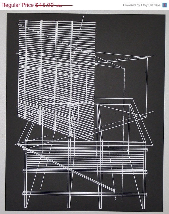 Line objects 4, 16 x 20 inch silkscreen print