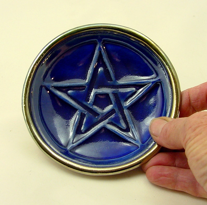 Pentagram Offering Bowl Handmade Ceramic Pottery