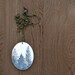 Timber Necklace in Lunar Blue and Graphite - Hand Painted Tree Artwork Pendant (Tim-PN-BGra)