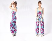The Lola Pink Vintage Inspired Jumpsuit African Print Fabric by J. Pearl Couture