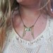 Cicada Green - Hand crafted Brass Necklace - Peruvian Opal Stone Necklace - Artisan Tangleweeds Jewelry
