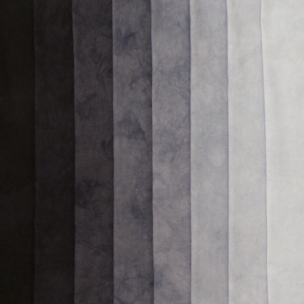 Hand Dyed Fabric Shades - Black