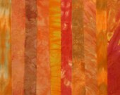 Hand Dyed Fabric - TANGERINE Stash Pack - 10 Fat Eights